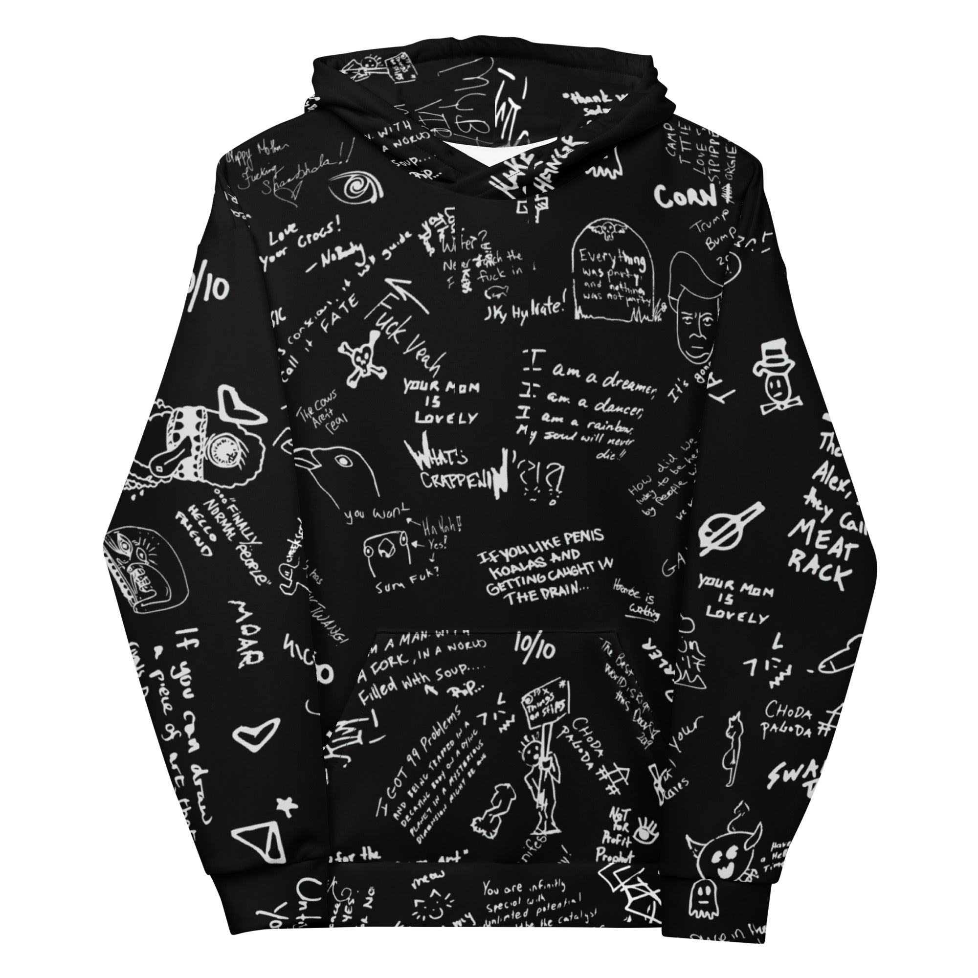 Graffiti hoodie black hot sale