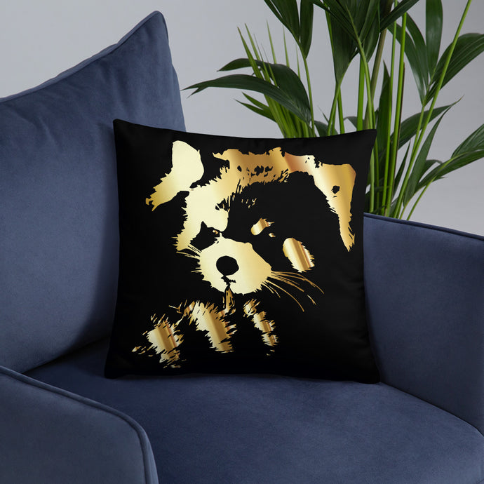 GOLD PANDA Throw Pillow