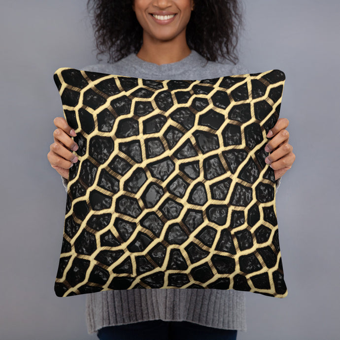 GILDED GIRAFFE Throw Pillow